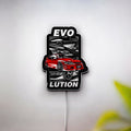 Mitsubishi Lancer Evolution 3D Light Box - Car Enthusiast LED Night Light, JDM Car Decor for Automotive Fans
