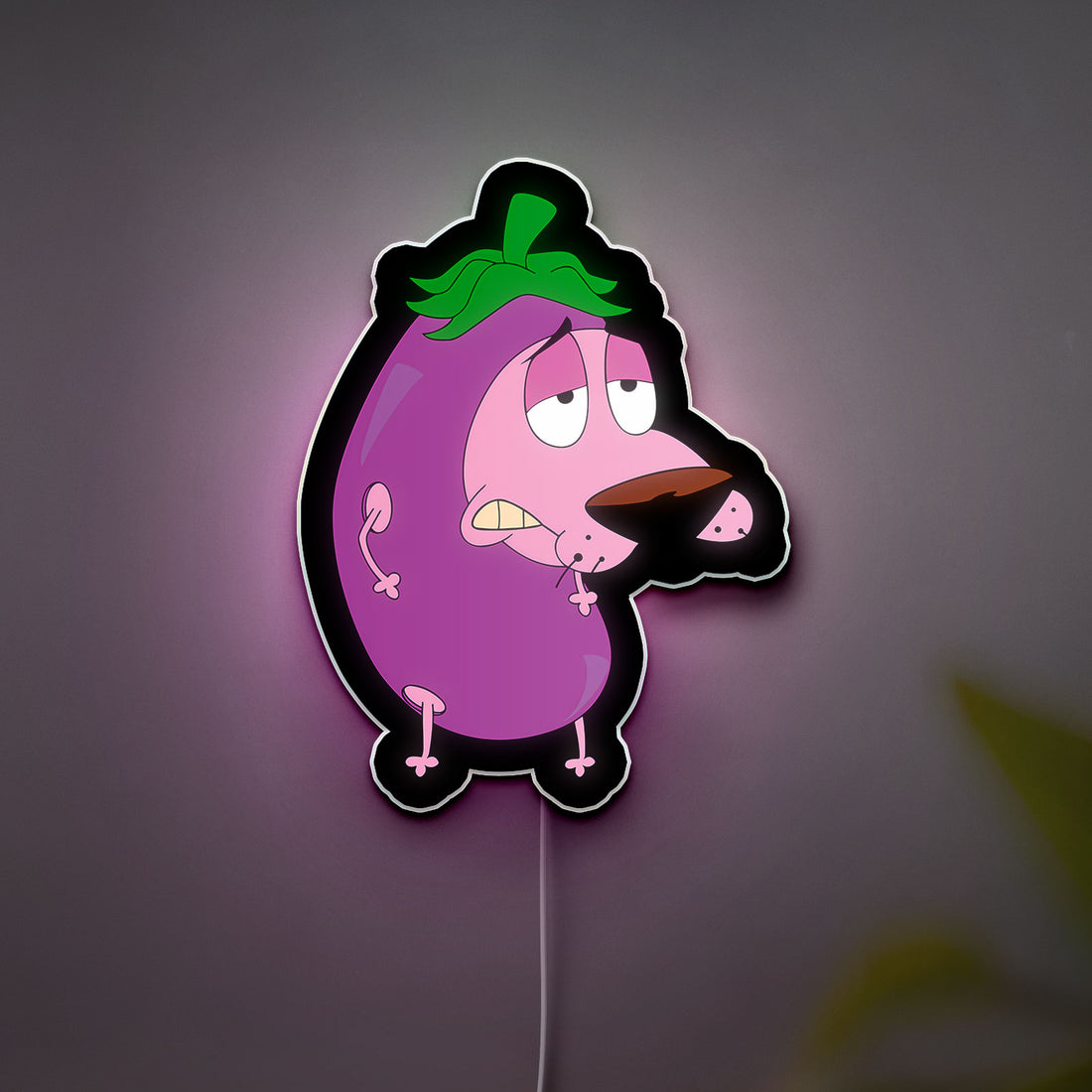 Courage the Cowardly Dog 3D Light Box - Cartoon Network LED Night Light, Nostalgic 90s Decor for Fans, Unique Cartoon Gift 