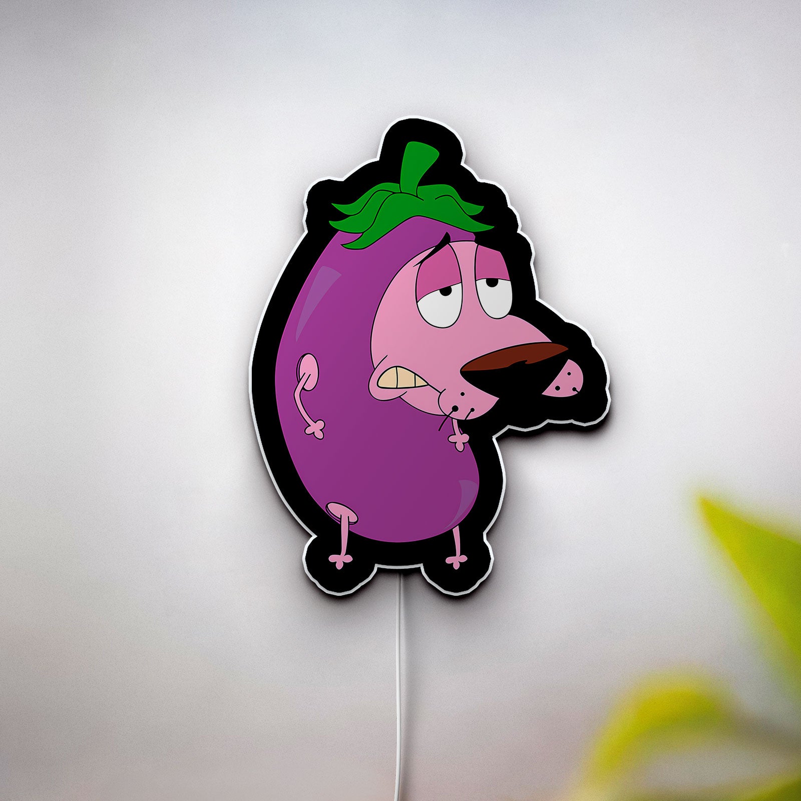 Courage the Cowardly Dog 3D Light Box - Cartoon Network LED Night Light, Nostalgic 90s Decor for Fans, Unique Cartoon Gift 