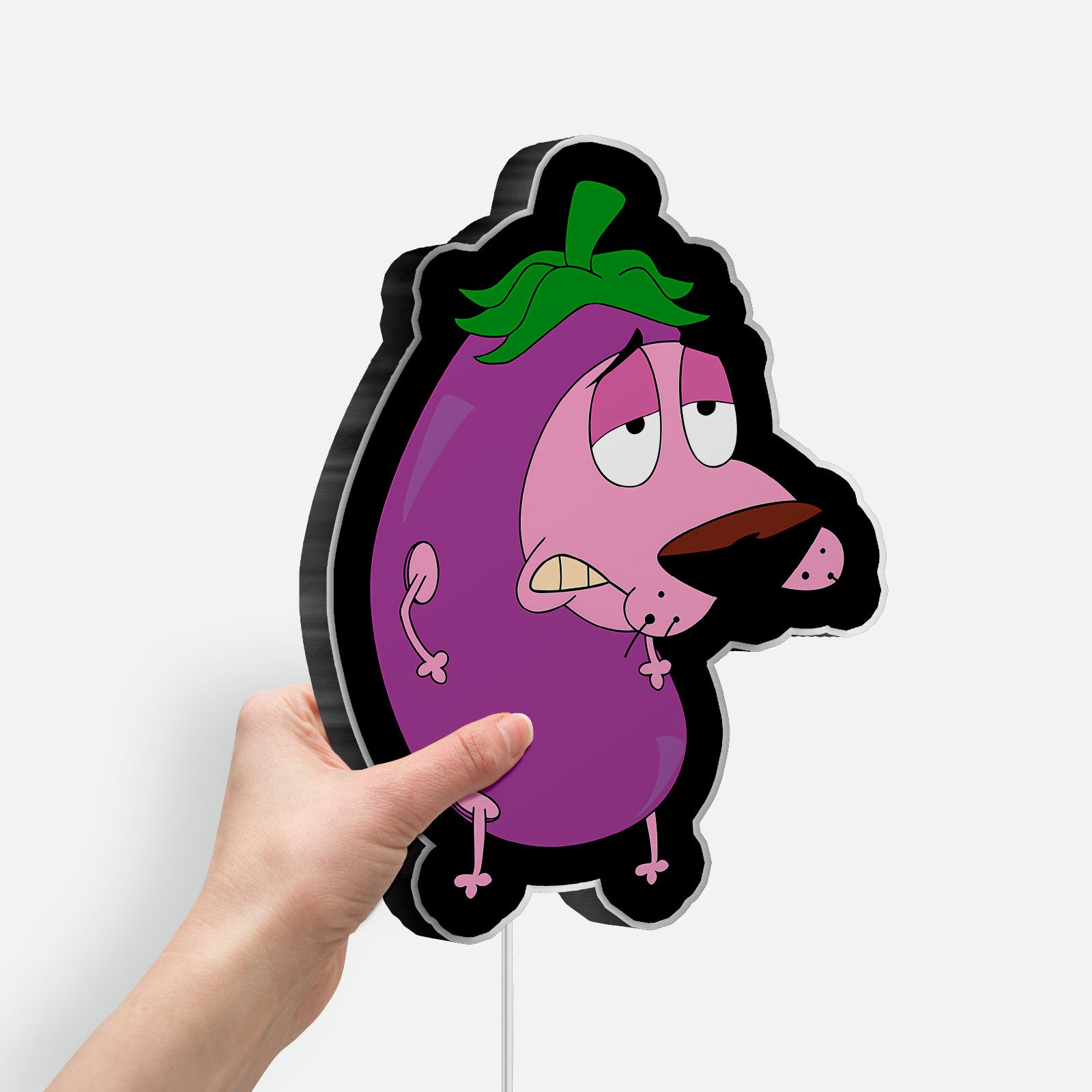 Courage the Cowardly Dog 3D Light Box - Cartoon Network LED Night Light, Nostalgic 90s Decor for Fans, Unique Cartoon Gift 