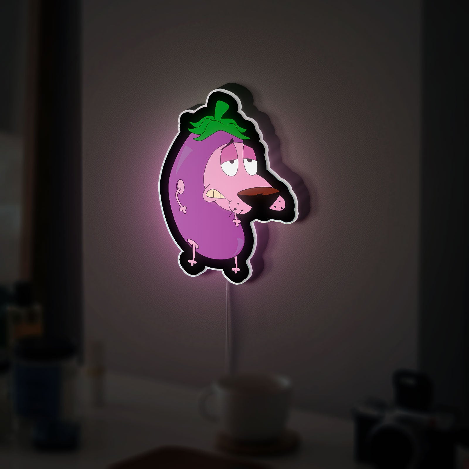 Courage the Cowardly Dog 3D Light Box - Cartoon Network LED Night Light, Nostalgic 90s Decor for Fans, Unique Cartoon Gift 