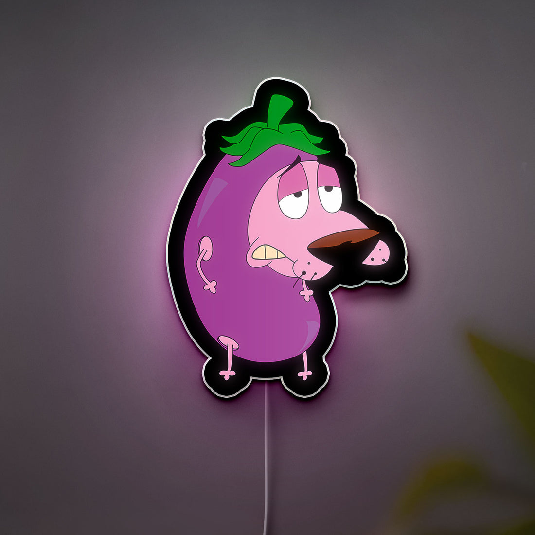 Courage The Cowardly Dog 3D Light Box - Nostalgic Cartoon LED Night Light, Retro TV Show Decor for 90s Kids & Cartoon Lovers 