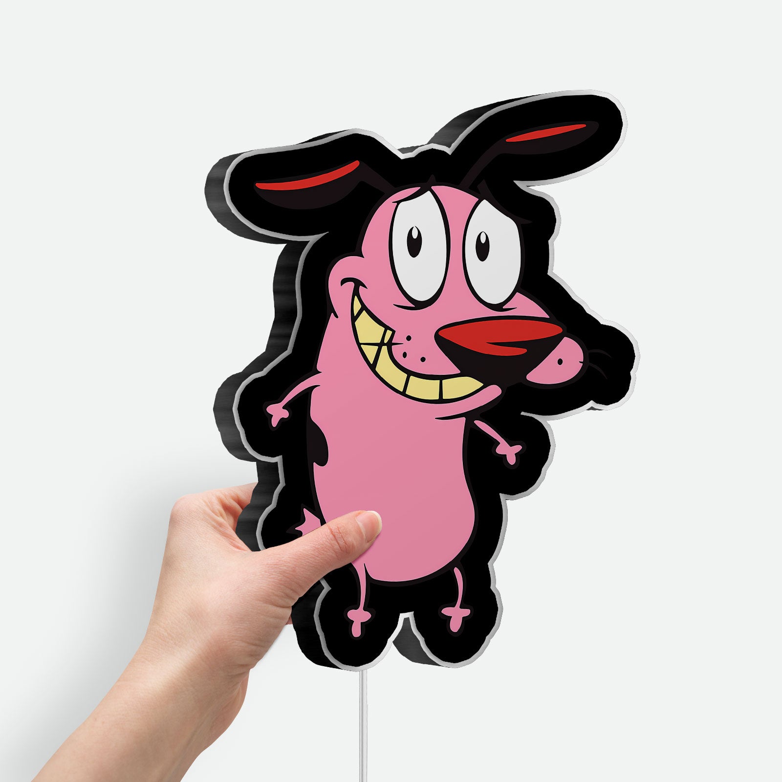 Courage The Cowardly Dog 3D Light Box - Nostalgic Cartoon LED Night Light, Retro TV Show Decor for 90s Kids & Cartoon Lovers 