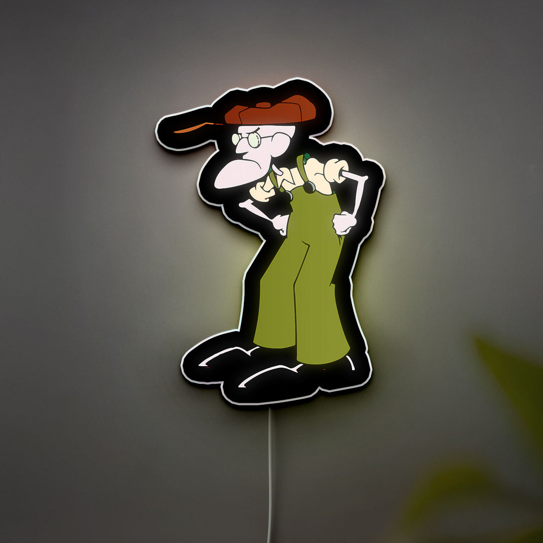 Mr. Stubborn 3D Light Box - Funny Cartoon Character LED Night Light, Whimsical Decor for Kids Room & Playful Gift Idea 