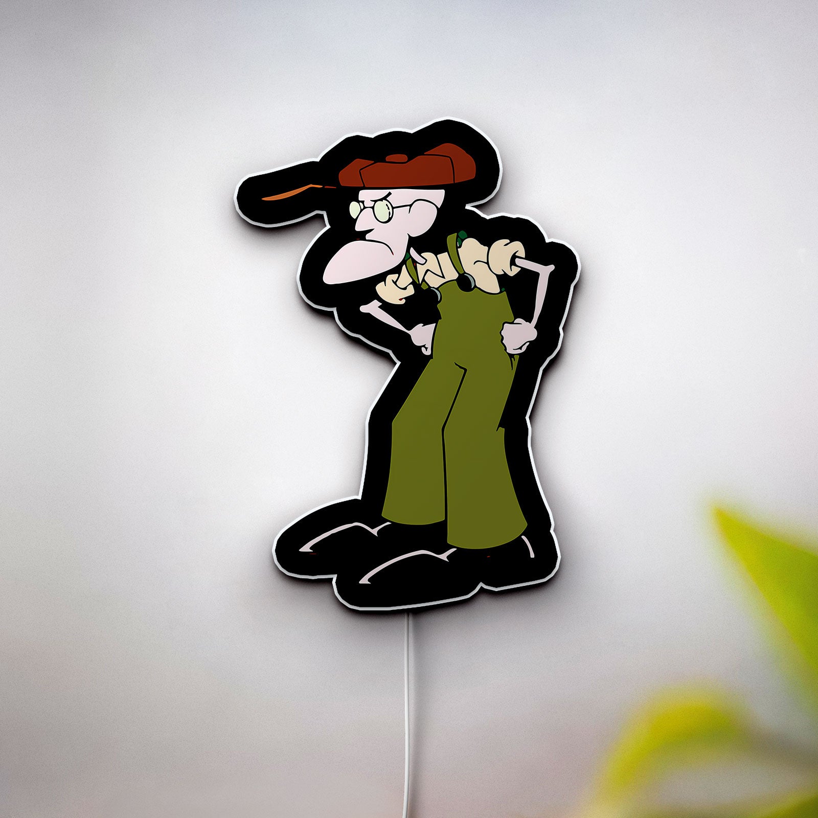 Mr. Stubborn 3D Light Box - Funny Cartoon Character LED Night Light, Whimsical Decor for Kids Room & Playful Gift Idea 