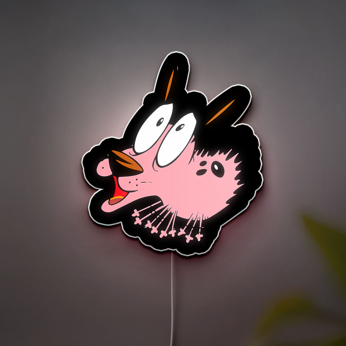 Courage The Cowardly Dog 3D Light Box - Nostalgic Cartoon LED Night Light, 90s TV Show Decor for Animation Fans 
