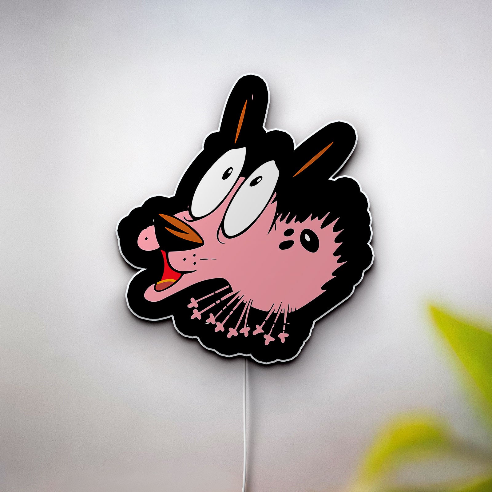 Courage The Cowardly Dog 3D Light Box - Nostalgic Cartoon LED Night Light, 90s TV Show Decor for Animation Fans 