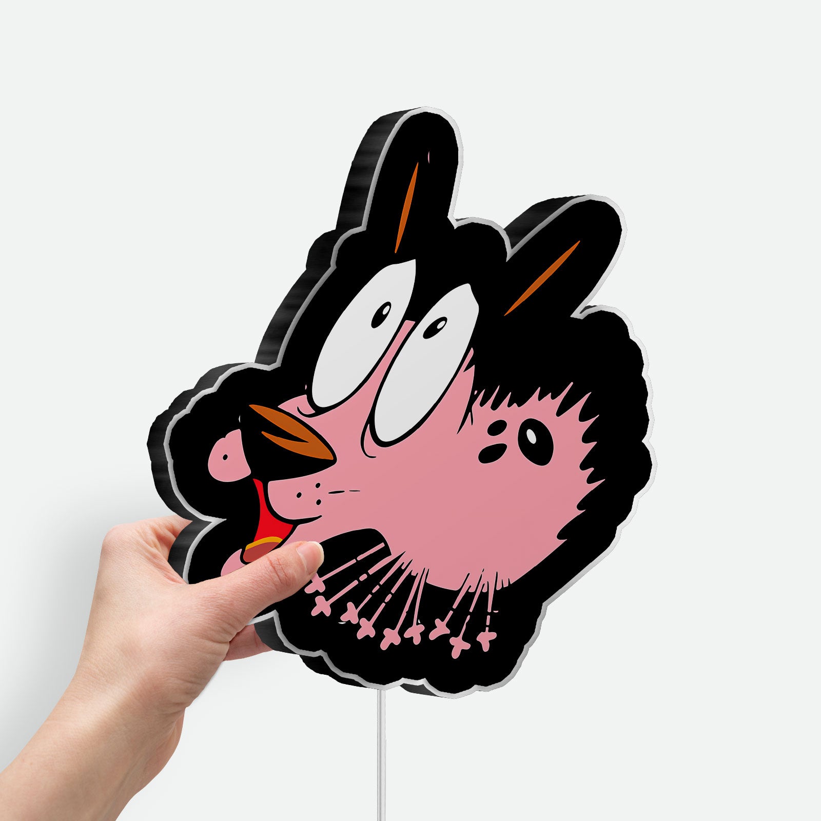 Courage The Cowardly Dog 3D Light Box - Nostalgic Cartoon LED Night Light, 90s TV Show Decor for Animation Fans 