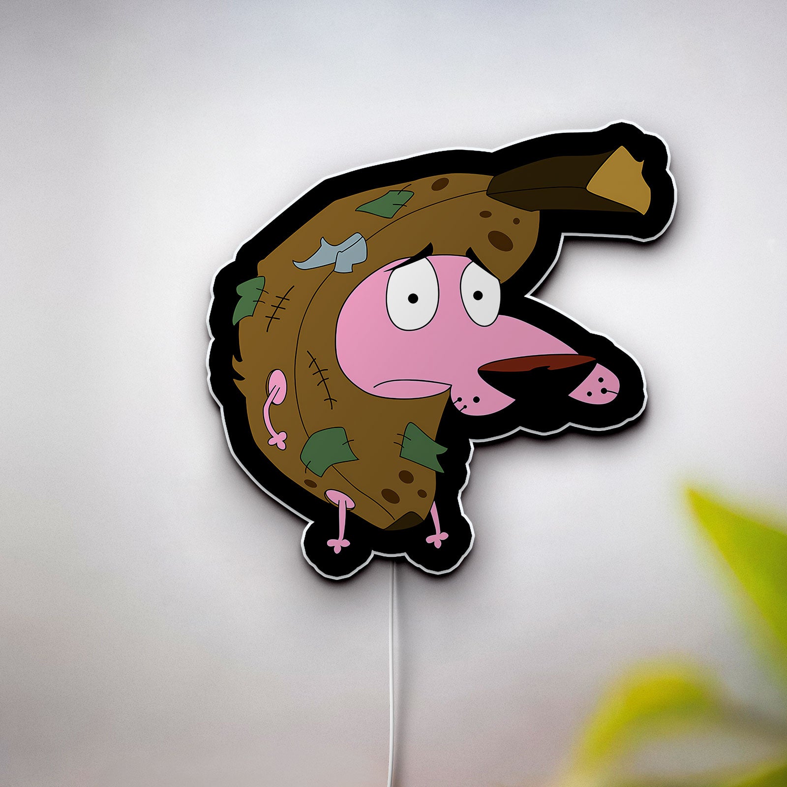 Courage the Cowardly Dog 3D Light Box - Nostalgic Cartoon LED Night Light, Retro TV Show Decor for 90s Animation Fans 
