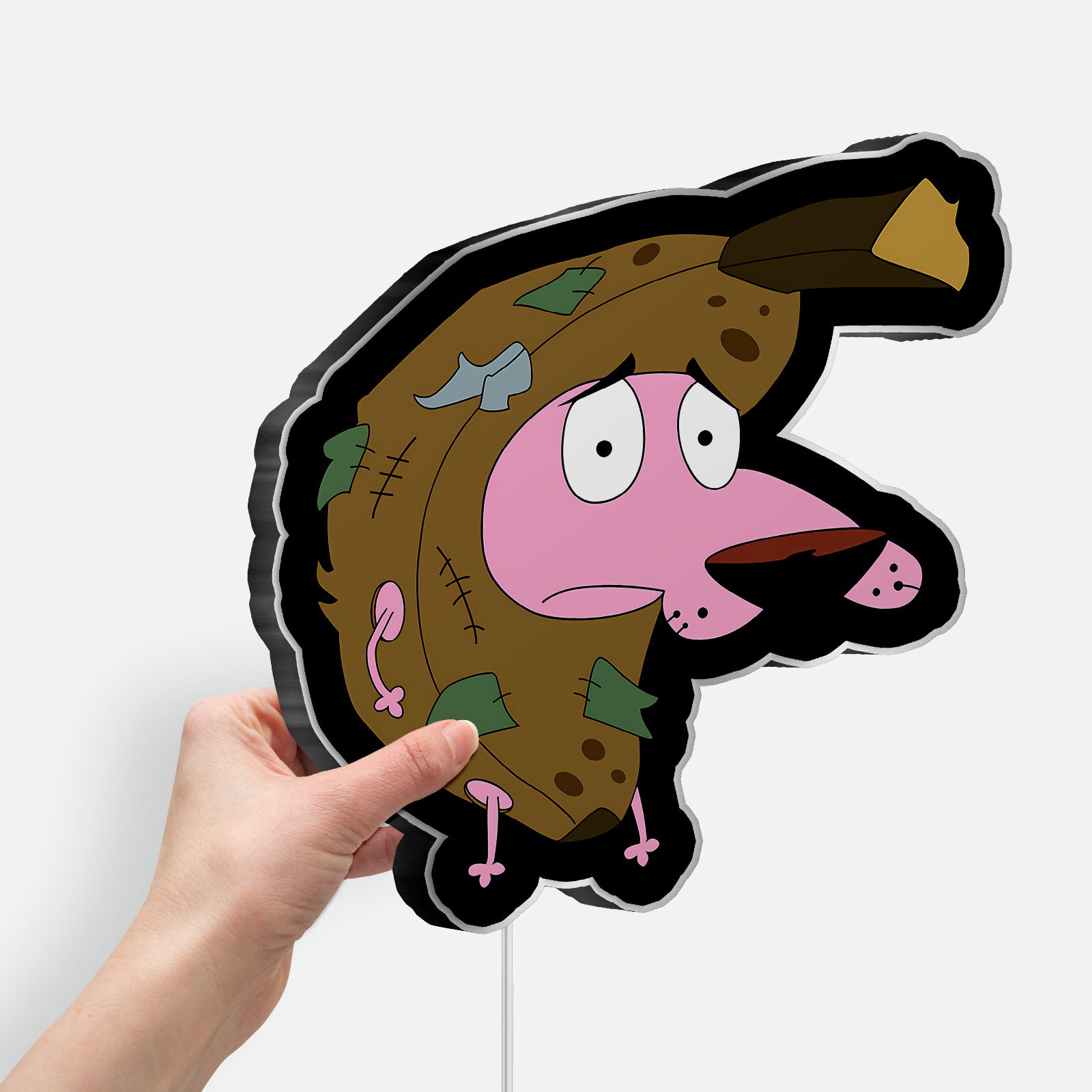 Courage the Cowardly Dog 3D Light Box - Nostalgic Cartoon LED Night Light, Retro TV Show Decor for 90s Animation Fans 