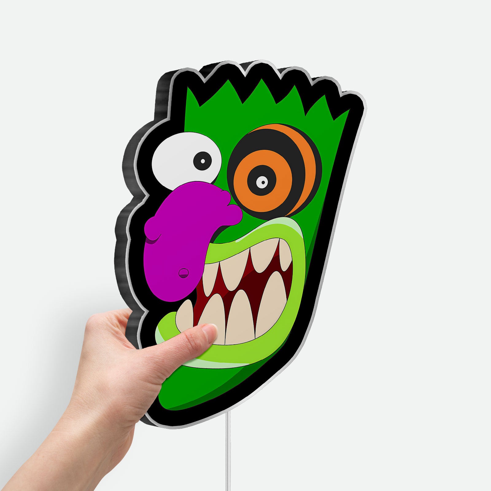 Courage the Cowardly Dog 3D Light Box - Spooky Cartoon LED Night Light, Retro TV Show Decor for 90s Kids & Horror Animation Fans 