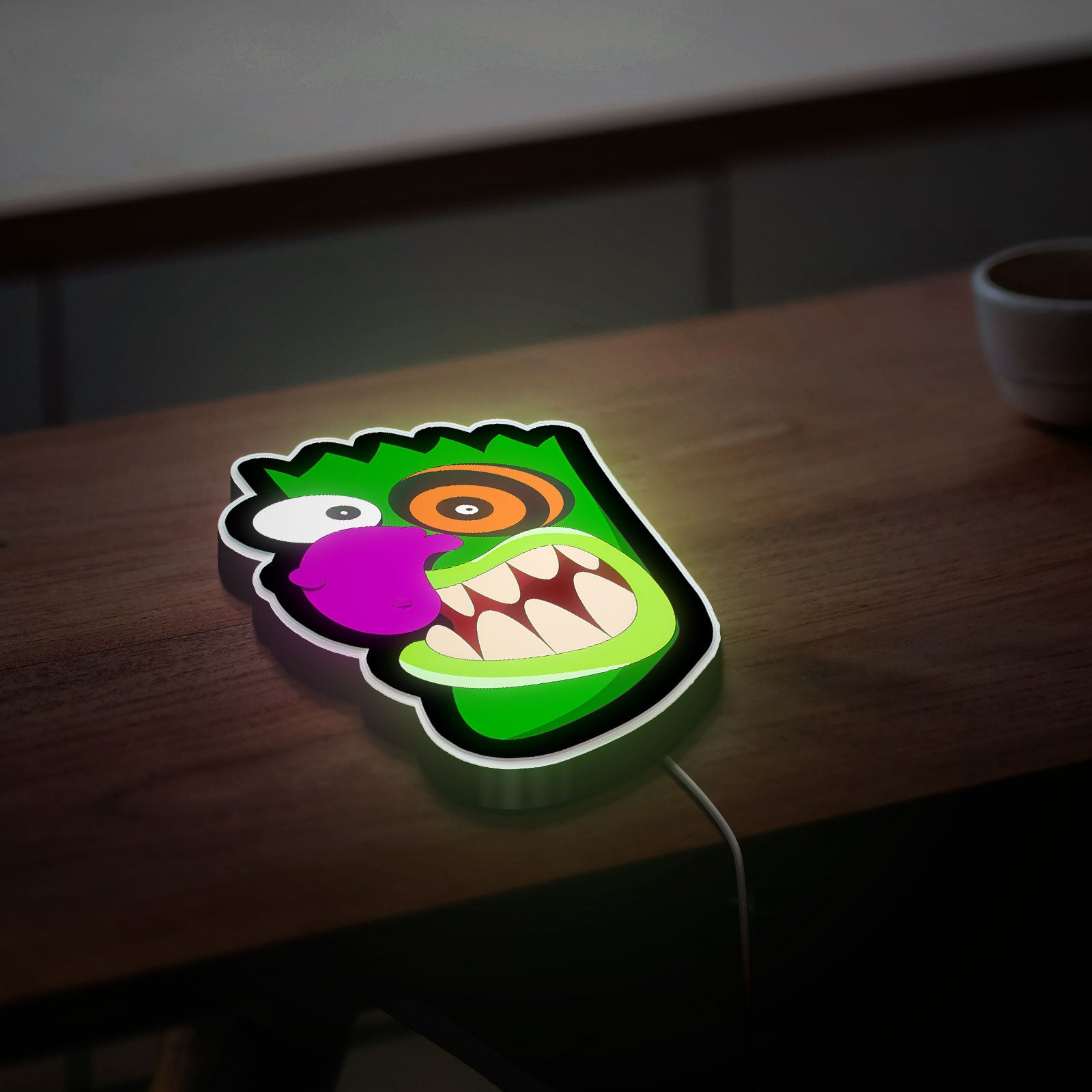 Courage the Cowardly Dog 3D Light Box - Spooky Cartoon LED Night Light, Retro TV Show Decor for 90s Kids & Horror Animation Fans 