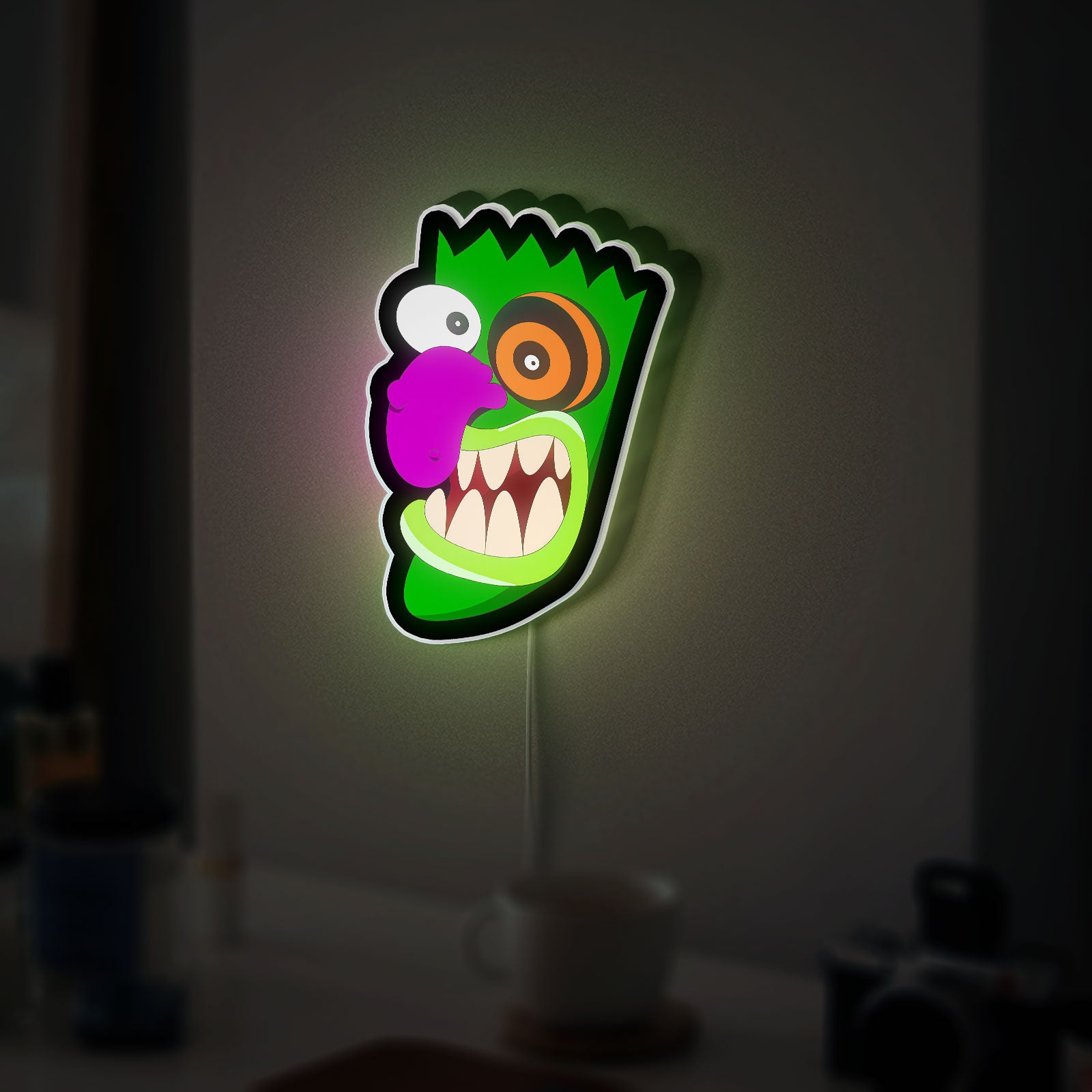 Courage the Cowardly Dog 3D Light Box - Spooky Cartoon LED Night Light, Retro TV Show Decor for 90s Kids & Horror Animation Fans 
