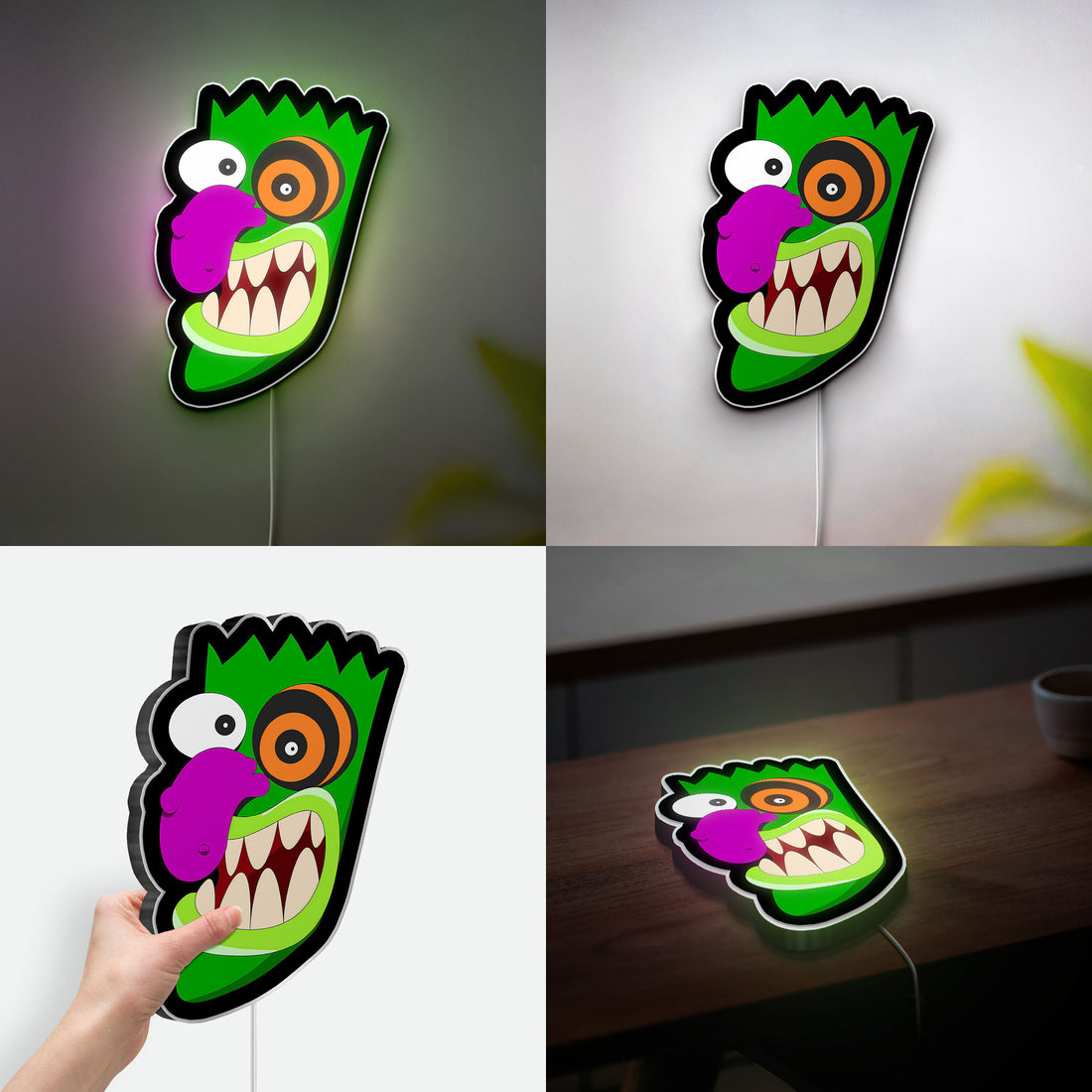 Courage the Cowardly Dog 3D Light Box - Spooky Cartoon LED Night Light, Retro TV Show Decor for 90s Kids & Horror Animation Fans 