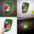 Courage the Cowardly Dog 3D Light Box - Spooky Cartoon LED Night Light, Retro TV Show Decor for 90s Kids & Horror Animation Fans 