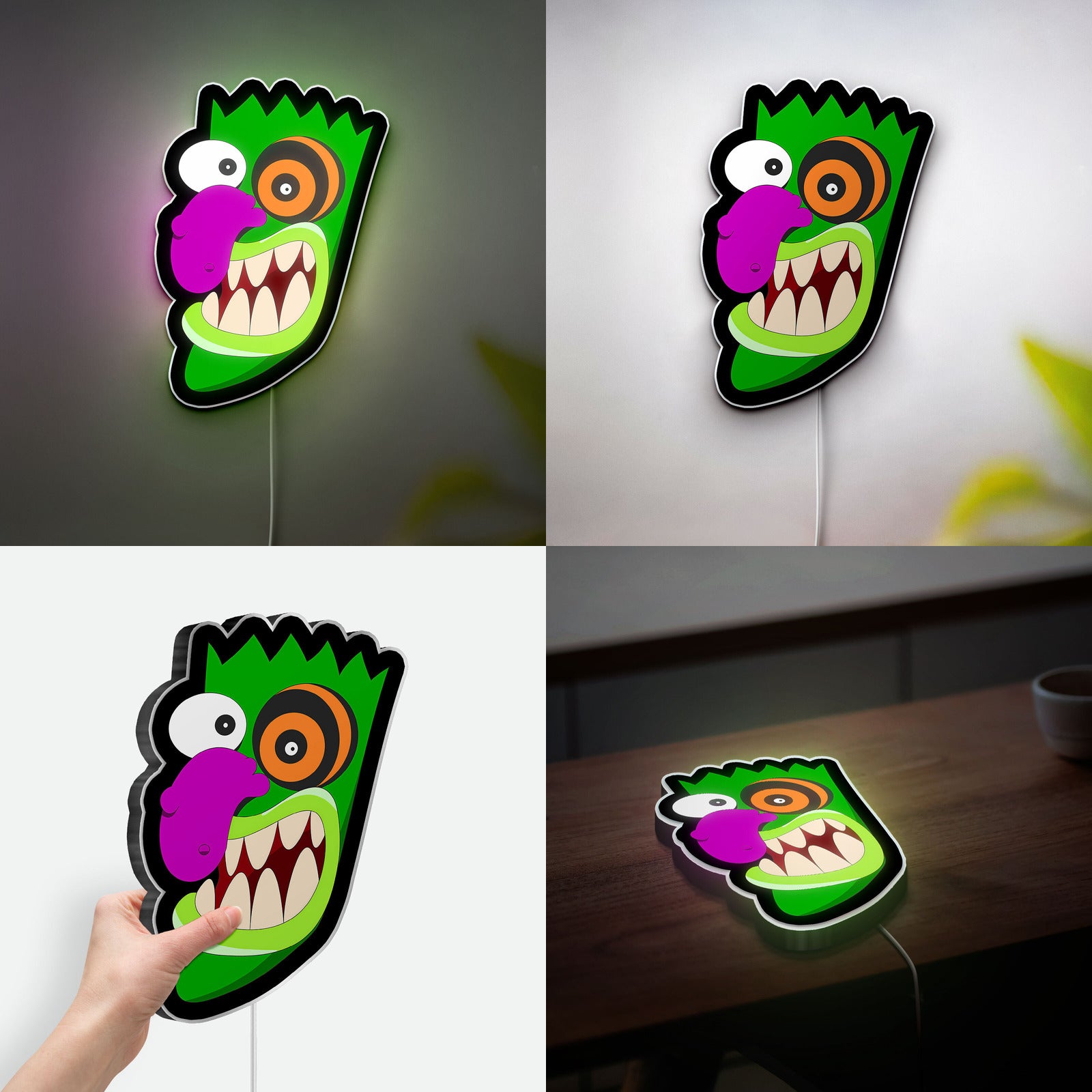 Courage the Cowardly Dog 3D Light Box - Spooky Cartoon LED Night Light, Retro TV Show Decor for 90s Kids & Horror Animation Fans 