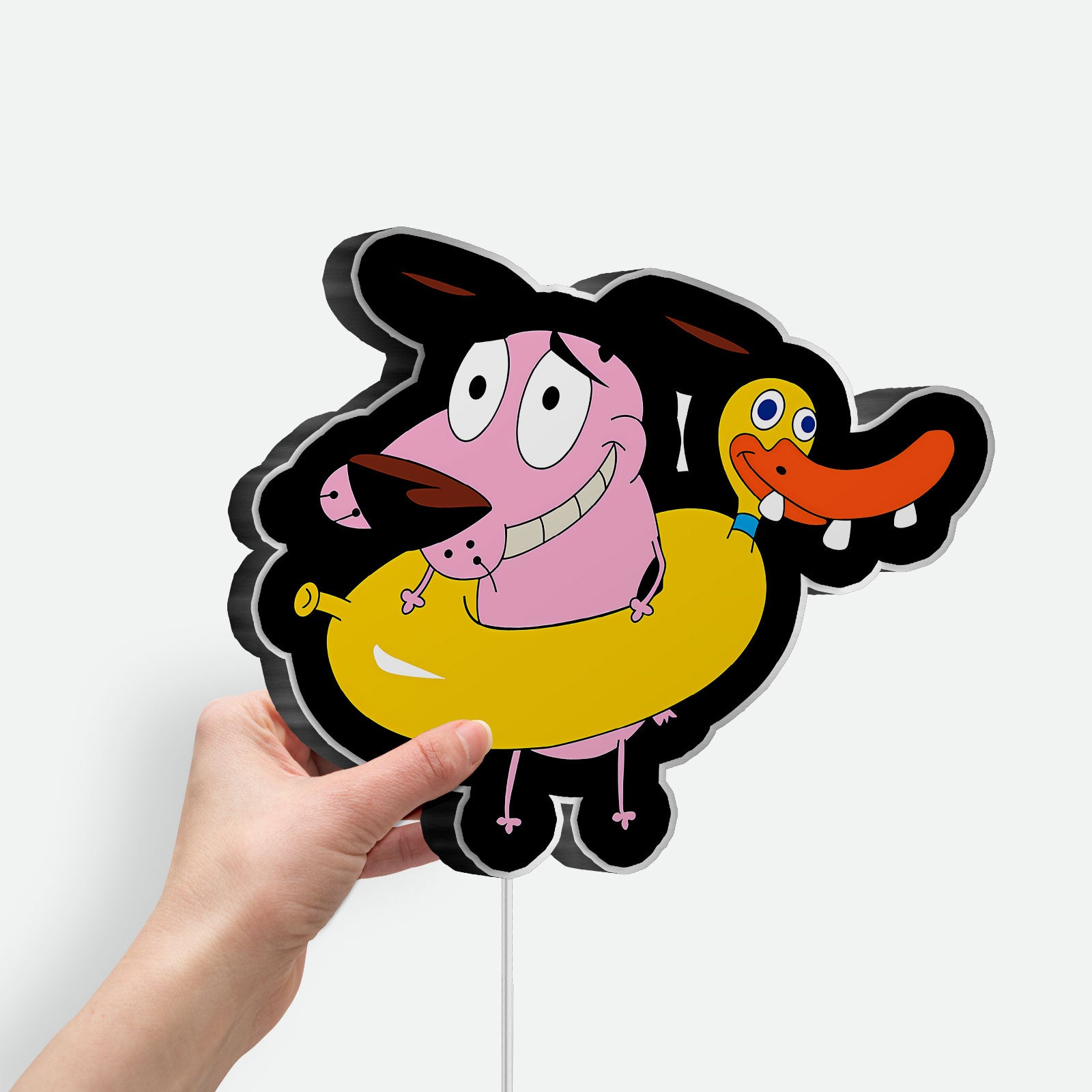 Courage the Cowardly Dog 3D Light Box - Nostalgic Cartoon LED Night Light, 90s Animation Decor for Courage Fans 