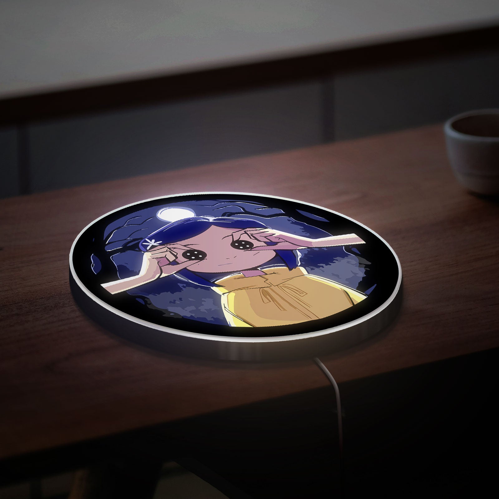 Coraline Inspired 3D Light Box - Creepy Cute LED Night Light, Movie Themed Room Decor for Gothic & Anime Fans