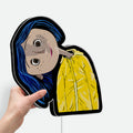 Coraline Inspired 3D Light Box - Creepy Cute LED Night Light, Movie Themed Decor for Gothic & Anime Fans