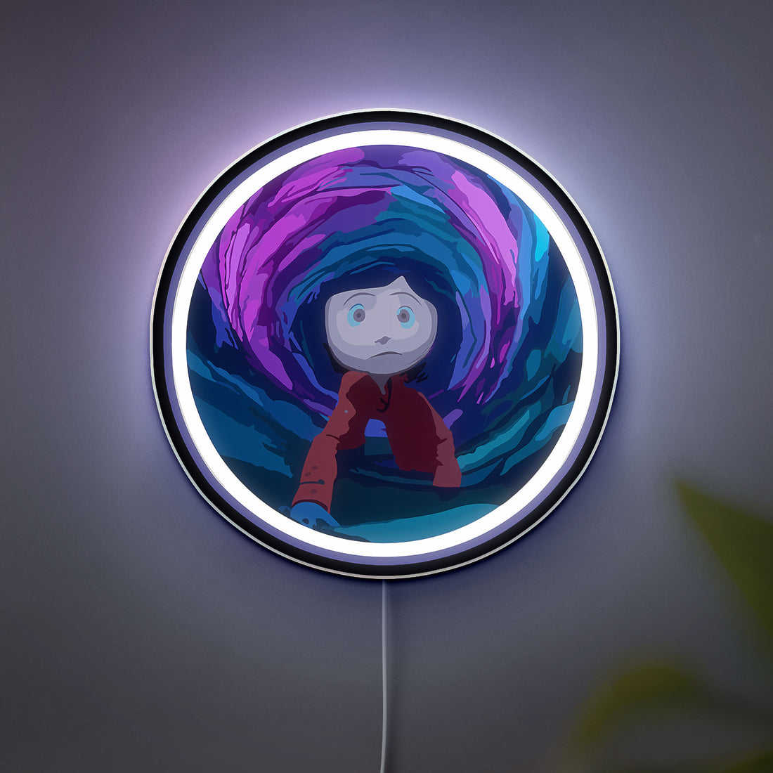 Coraline Inspired 3D Light Box - Creepy Cute LED Night Light, Movie Themed Decor for Gothic Kids Room & Tim Burton Fans