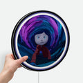 Coraline Inspired 3D Light Box - Creepy Cute LED Night Light, Movie Themed Decor for Gothic Kids Room & Tim Burton Fans