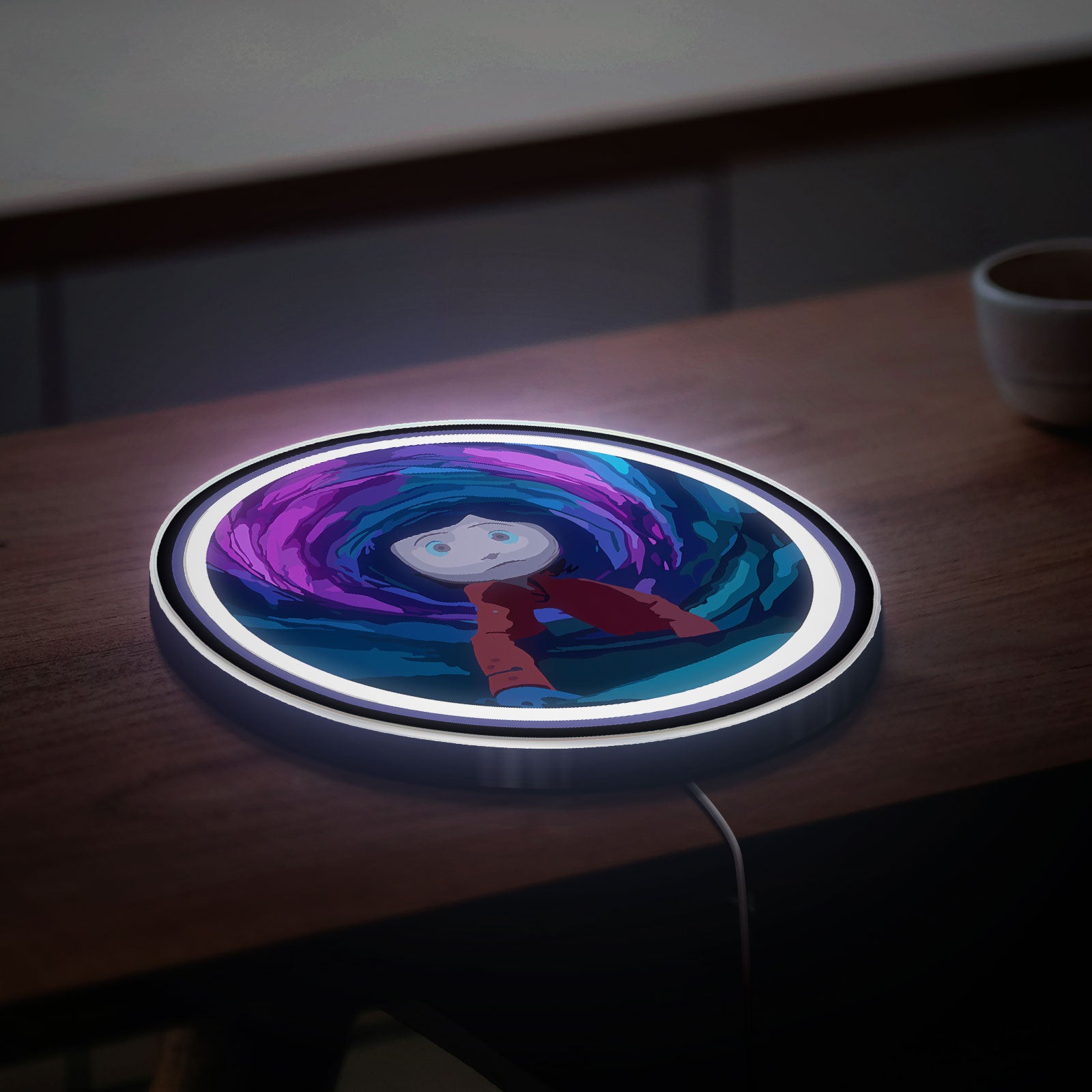 Coraline Inspired 3D Light Box - Creepy Cute LED Night Light, Movie Themed Decor for Gothic Kids Room & Tim Burton Fans