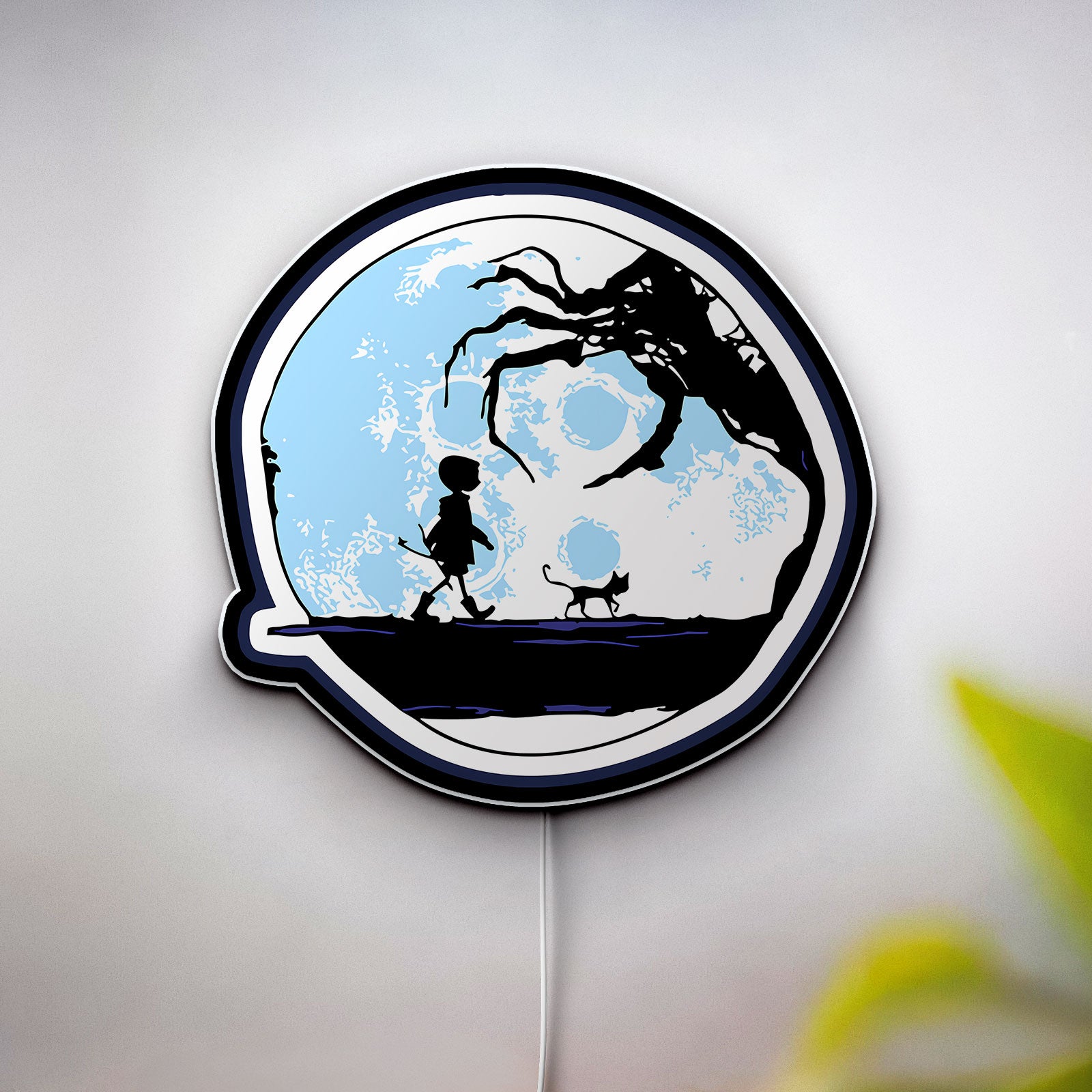 Coraline 3D Light Box - Creepy Cute LED Night Light, Movie Inspired Decor for Gothic Rooms & Stop Motion Animation Fans