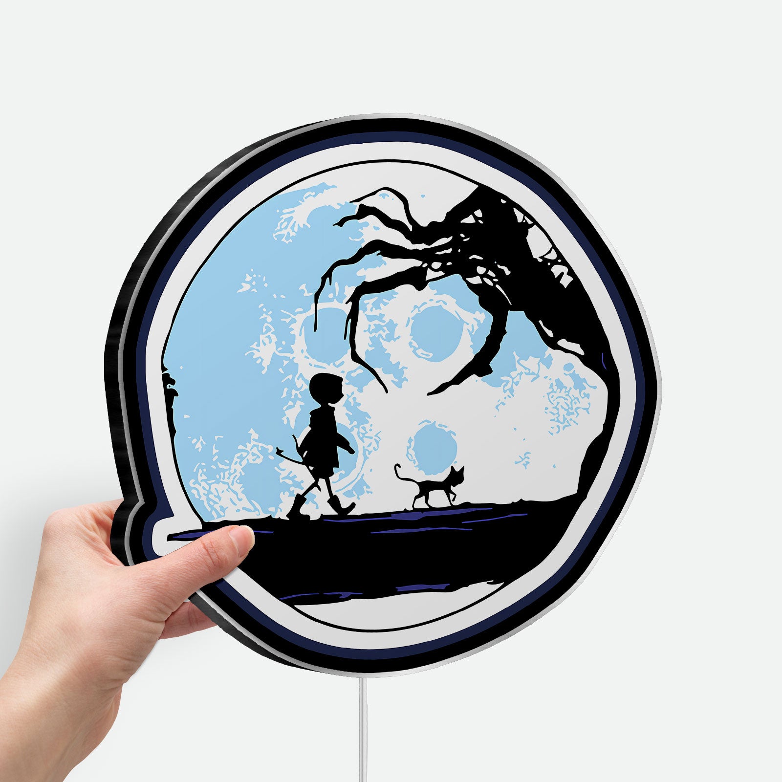 Coraline 3D Light Box - Creepy Cute LED Night Light, Movie Inspired Decor for Gothic Rooms & Stop Motion Animation Fans