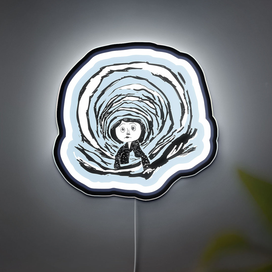 Coraline 3D Light Box - Creepy Cute LED Night Light, Movie Inspired Decor for Kids Room, Unique Gift for Tim Burton Fans 