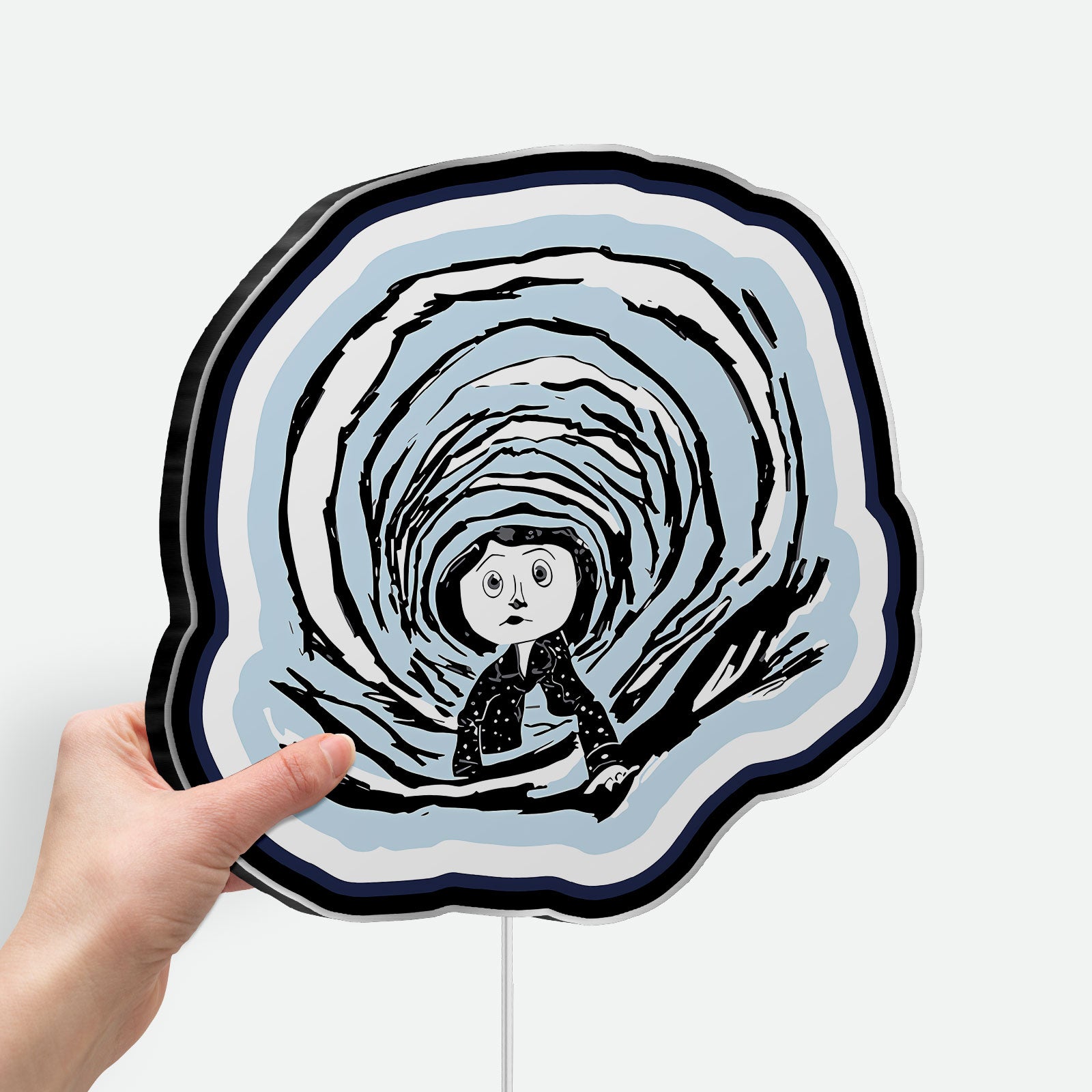 Coraline 3D Light Box - Creepy Cute LED Night Light, Movie Inspired Decor for Kids Room, Unique Gift for Tim Burton Fans 