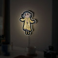 Tim Burton Inspired 3D Light Box - Creepy Cute Coraline LED Night Light, Gothic Cartoon Decor for Movie Fans 
