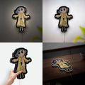 Tim Burton Inspired 3D Light Box - Creepy Cute Coraline LED Night Light, Gothic Cartoon Decor for Movie Fans 