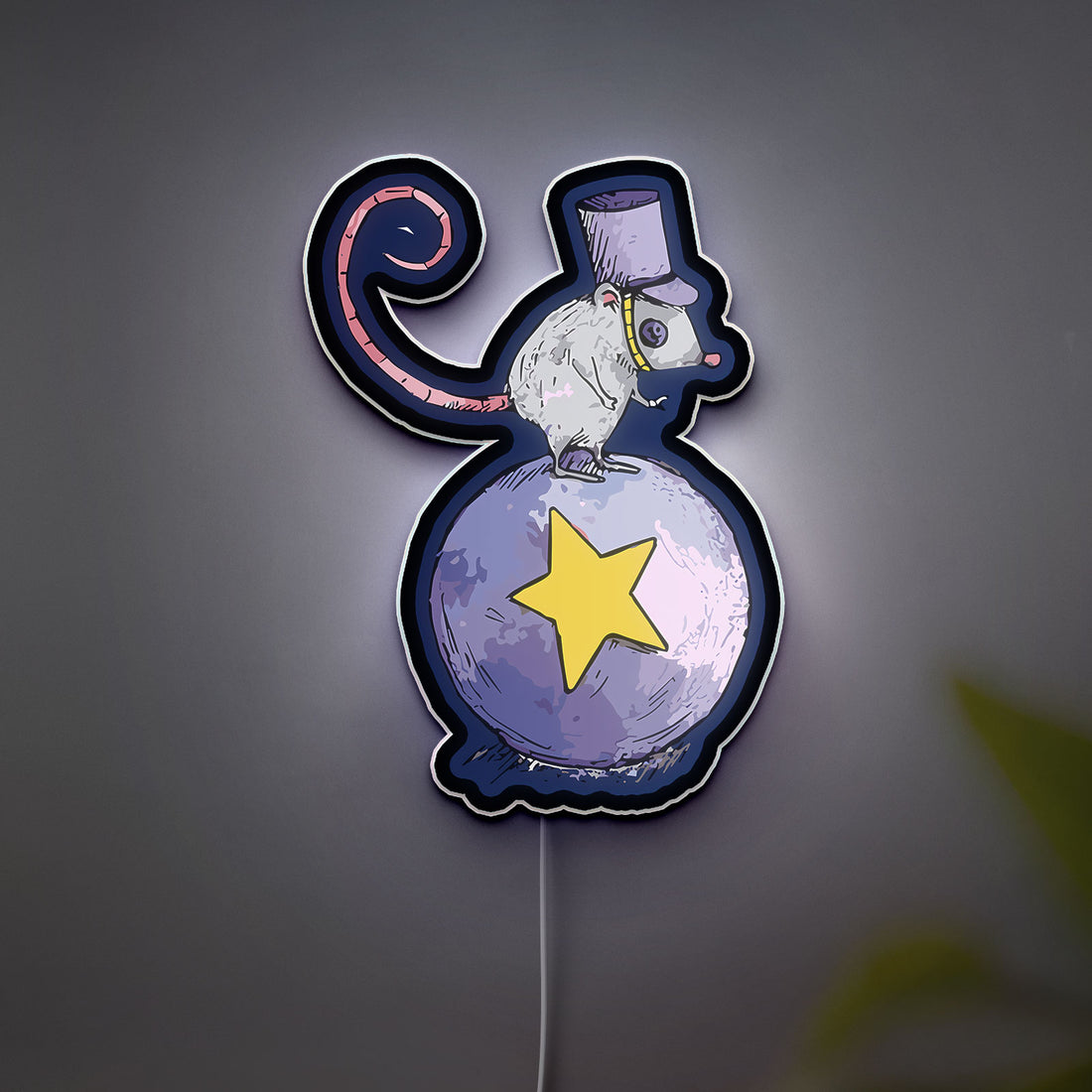 Coraline Inspired 3D Light Box - Creepy Cute Circus Mouse LED Night Light, Neil Gaiman Themed Decor for Gothic Kids Room 