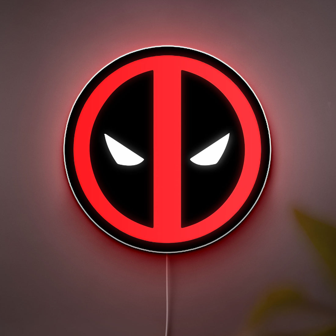 Deadpool Logo 3D Light Box - Marvel Superhero LED Night Light, Cool Comic Art Decor for Fans, Unique Superhero Gift for Men 