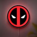 Deadpool Logo 3D Light Box - Marvel Superhero LED Night Light, Cool Comic Art Decor for Fans, Unique Superhero Gift for Men 