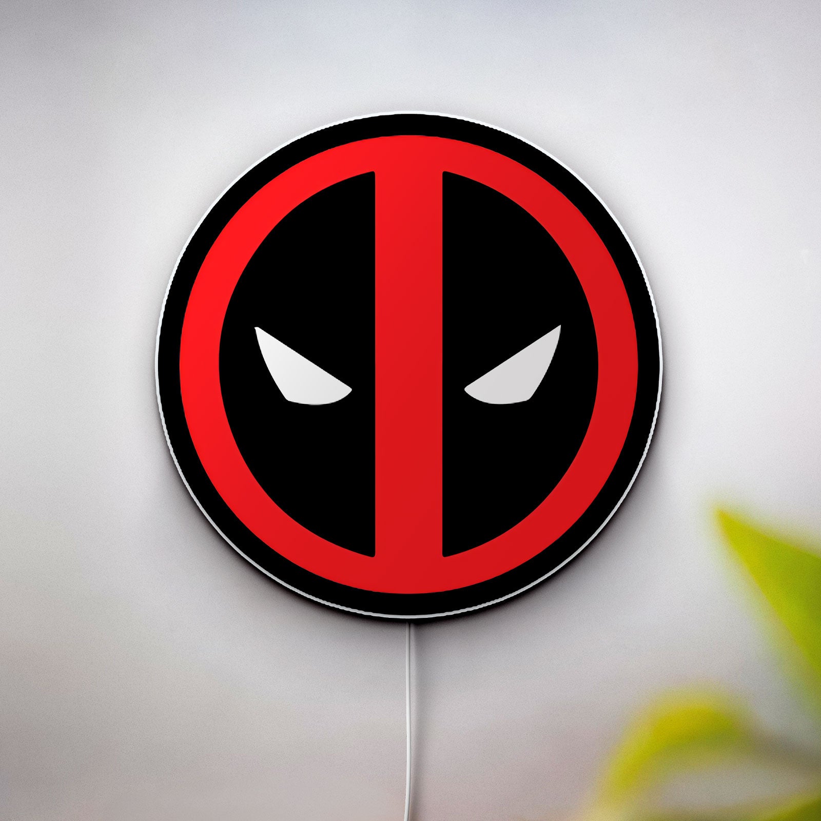 Deadpool Logo 3D Light Box - Marvel Superhero LED Night Light, Cool Comic Art Decor for Fans, Unique Superhero Gift for Men 