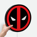 Deadpool Logo 3D Light Box - Marvel Superhero LED Night Light, Cool Comic Art Decor for Fans, Unique Superhero Gift for Men 