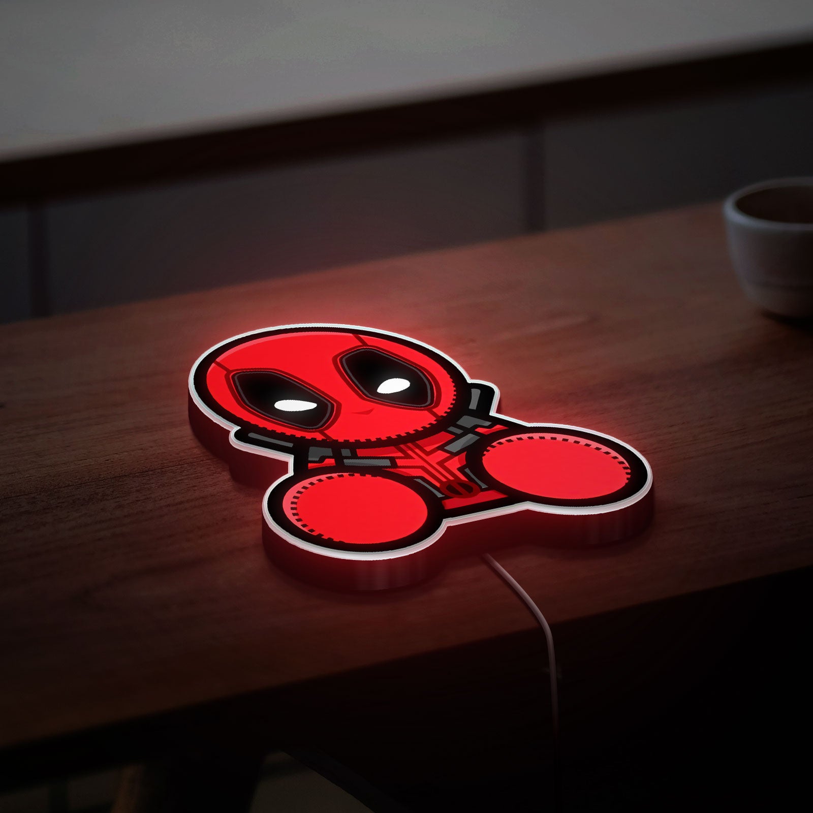 Deadpool 3D Light Box - Marvel Superhero LED Night Light, Cool Comic Wall Decor for Fans, Awesome Gift for Gamers & Movie Lovers
