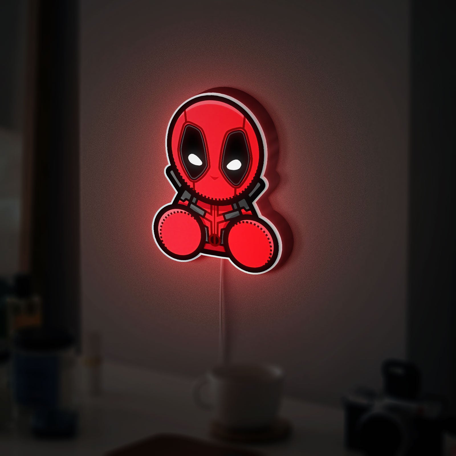 Deadpool 3D Light Box - Marvel Superhero LED Night Light, Cool Comic Wall Decor for Fans, Awesome Gift for Gamers & Movie Lovers
