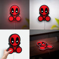 Deadpool 3D Light Box - Marvel Superhero LED Night Light, Cool Comic Wall Decor for Fans, Awesome Gift for Gamers & Movie Lovers
