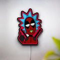Deadpool & Rick Crossover 3D Light Box - Marvel Comics LED Night Light, Superhero Room Decor for Fans, Funny Gift for Rick & Morty Lovers
