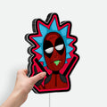 Deadpool & Rick Crossover 3D Light Box - Marvel Comics LED Night Light, Superhero Room Decor for Fans, Funny Gift for Rick & Morty Lovers
