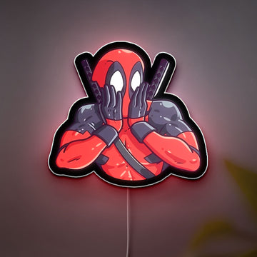 Deadpool 3D Light Box - Marvel Superhero LED Night Light, Anti-Hero Wall Decor for Comic Book & Movie Fans
