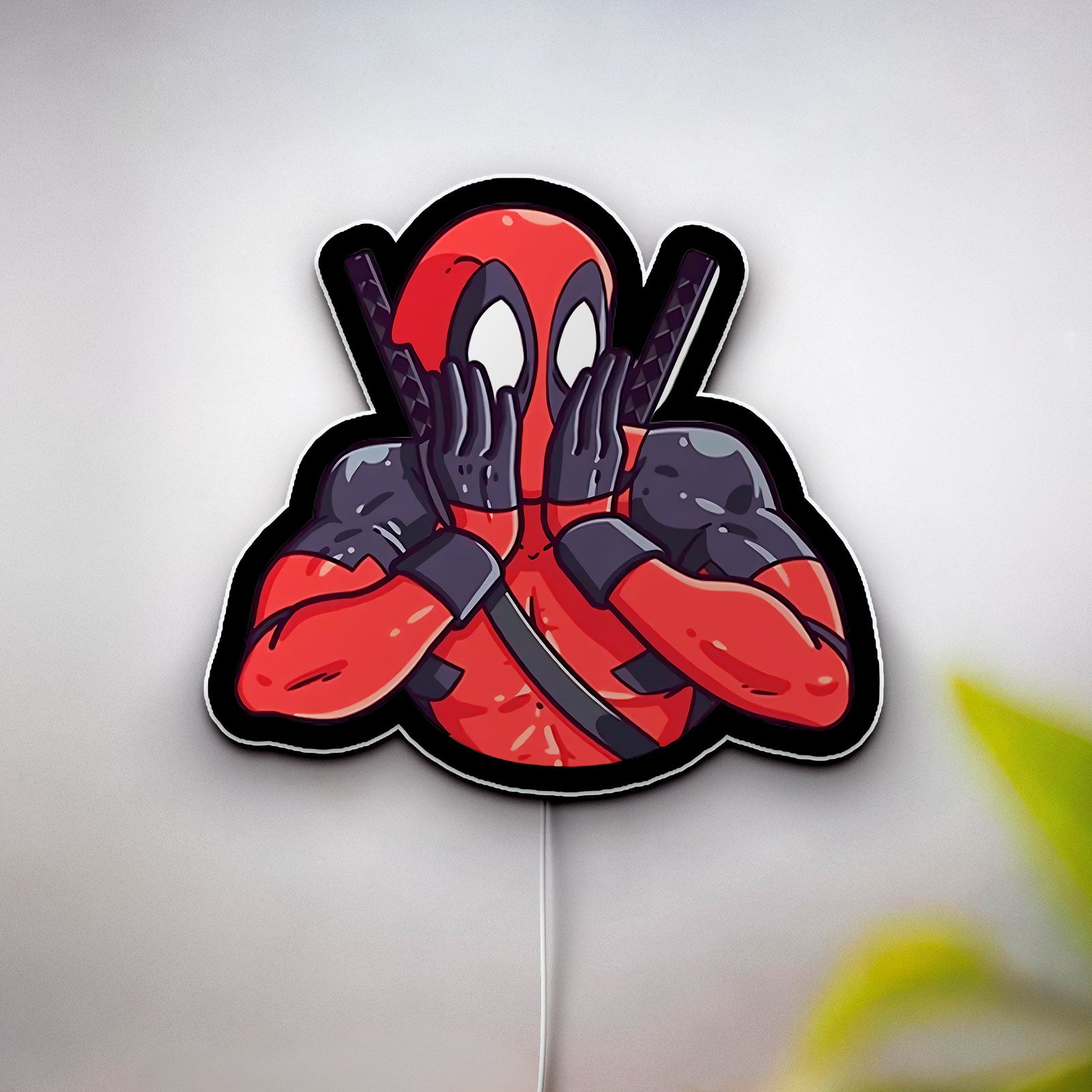 Deadpool 3D Light Box - Marvel Superhero LED Night Light, Anti-Hero Wall Decor for Comic Book & Movie Fans

