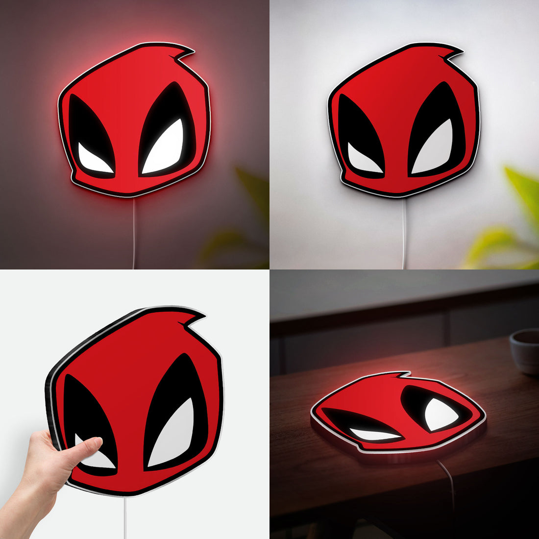 Deadpool 3D Light Box - Marvel Character LED Night Light, Funny Superhero Decor for Fans, Cool Gift for Comic Lovers
