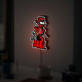 Bartpool 3D Light Box - Deadpool & Simpsons Crossover LED Night Light, Funny Cartoon Decor for Marvel & Disney Fans
