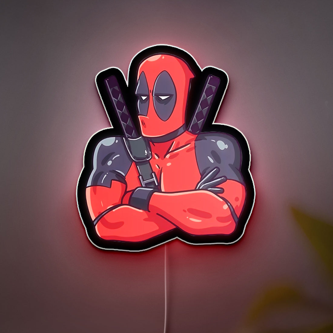 Deadpool 3D Light Box - Marvel Superhero LED Night Light, Anti-Hero Wall Decor for Comic Book & Movie Fans 
