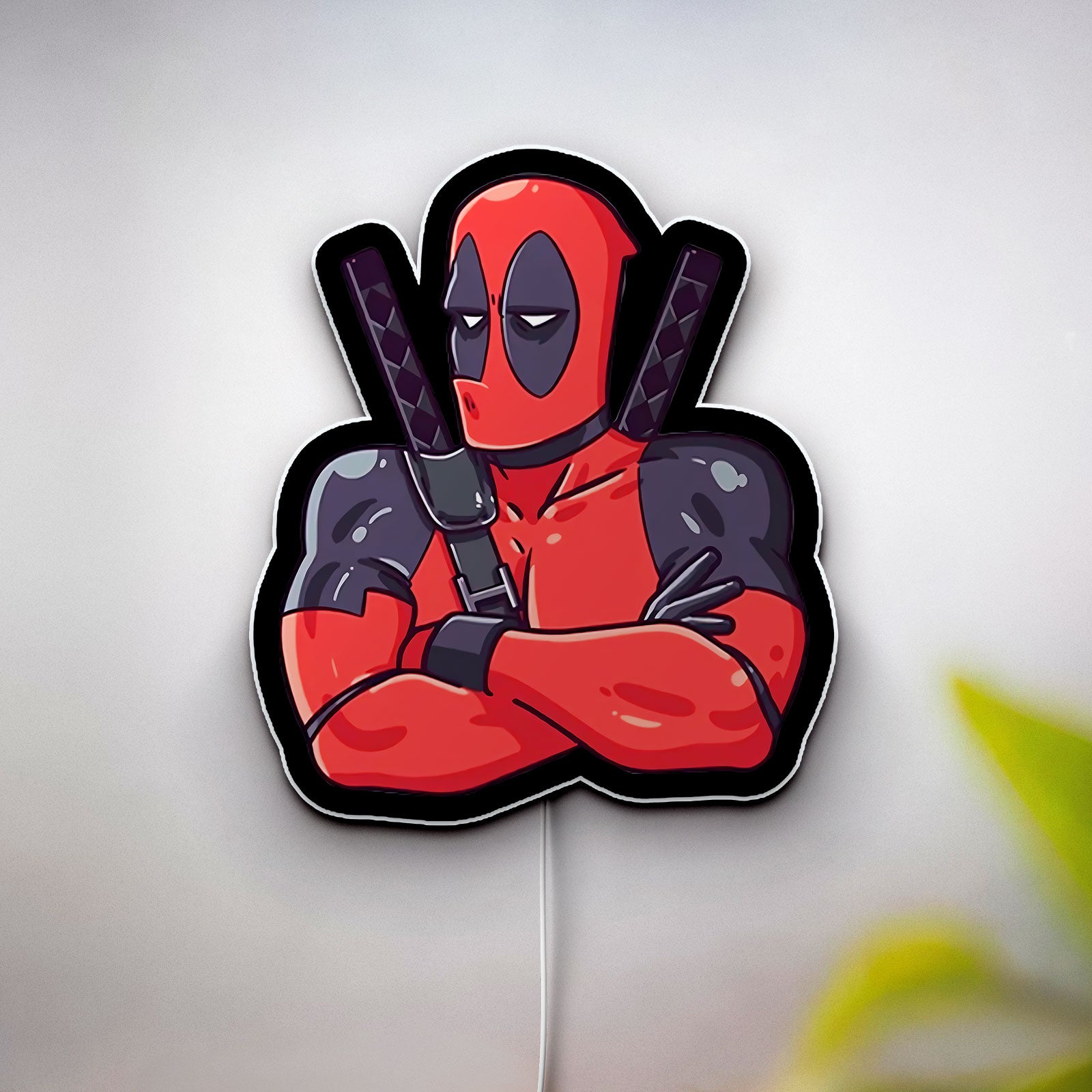 Deadpool 3D Light Box - Marvel Superhero LED Night Light, Anti-Hero Wall Decor for Comic Book & Movie Fans 