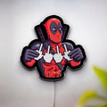 Deadpool 3D Light Box - Middle Finger Gesture LED Night Light, Marvel Superhero Wall Decor for Comic Fans 
