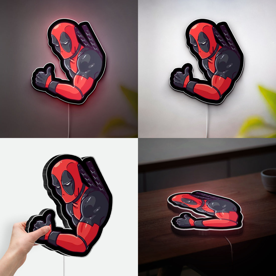 Deadpool 3D Light Box - Marvel Comics LED Night Light, Superhero Room Decor for Fans, Cool Gift for Gamers
